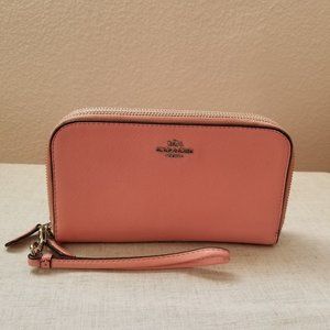Sweet Pink Coach Wristlet Wallet